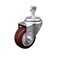 Service Caster 3'' Maroon Polyurethane Creeper Swivel 1/2'' Threaded Stem Caster CREE-SCC-TS20S314-PPUB-MRN-121315 - alternate 1